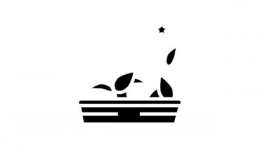 çiçek bahçecilik çizgisi simgesi canlandırması