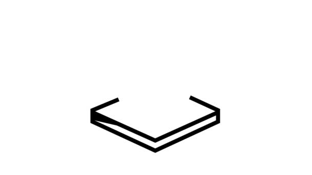 Handwas alleen stoffen eigenschappen lijn pictogram animatie — Stockvideo
