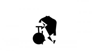 z şekilli skolyoz çizgi simgesi canlandırması