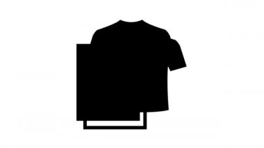 Tişört tekstil markası simge canlandırması