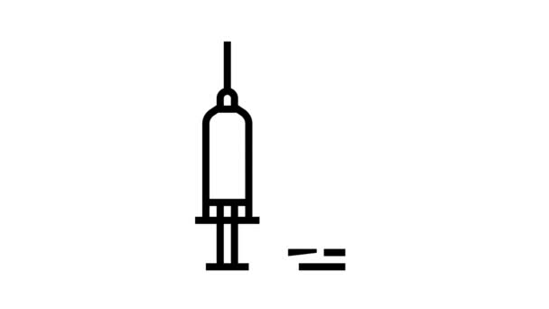 注射脊柱侧弯治疗线图标动画 — 图库视频影像