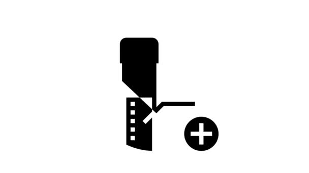 Animação ícone glifo biopsia de sangue — Vídeo de Stock