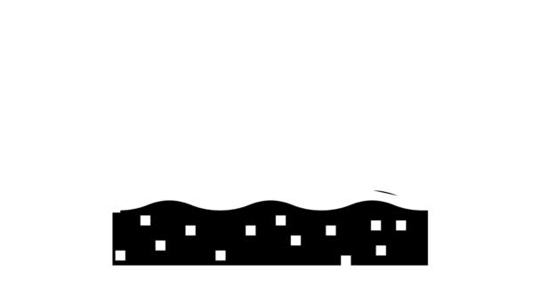Oogst tuinieren glyph pictogram animatie — Stockvideo