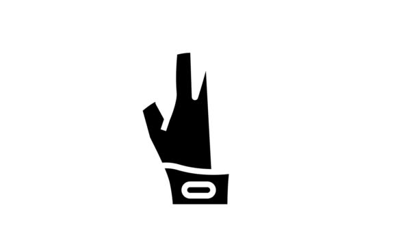 Handschoen voor het tuinieren glyph icoon animatie — Stockvideo