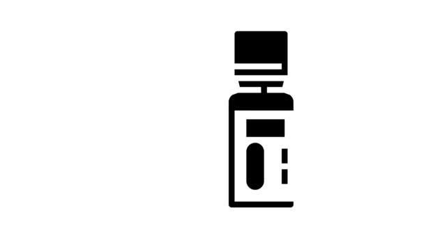 Bottles with homeopathy medical drug glyph icon animation — Stock Video