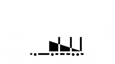 Kamyon taşımacılığı mülteci simgesi canlandırması