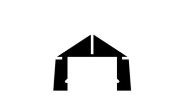 çadır mülteci sembolü canlandırması