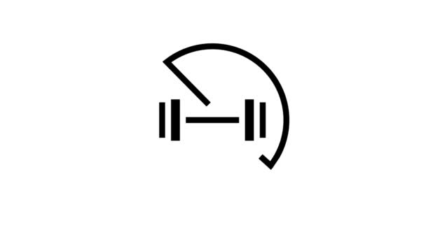 Animação ícone de glifo de carga contra-indicada — Vídeo de Stock