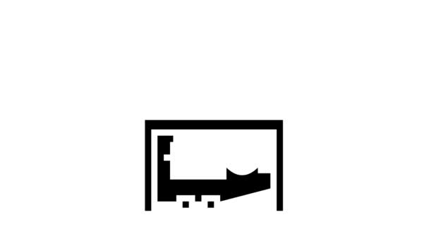 缝纫机纺织品车间标志动画 — 图库视频影像