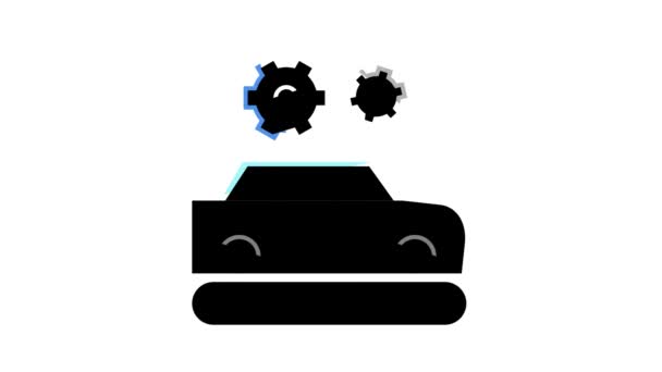 Fabricación de color del coche icono de animación — Vídeos de Stock