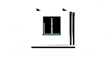 Panel evi renk simgesi animasyonu duvarları