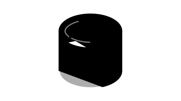 Studnia pierścienie betonowy kolor ikona animacja — Wideo stockowe