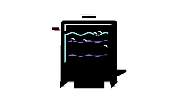 Reprodução de produção farmacêutica animação ícone de cor — Vídeo de Stock