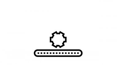 Fabrika konveyör otomobil çizgisi canlandırması