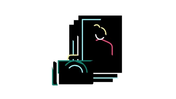 Foto lazer cor ícone animação — Vídeo de Stock