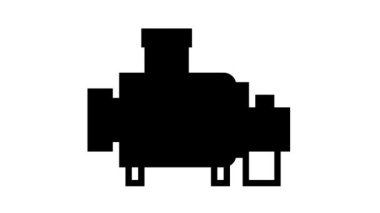 Peynir hattı simgesi canlandırması için peynir yapma ekipmanı