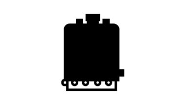 Peynir hattı simgesi canlandırması hazırlamak için ısınma tankı