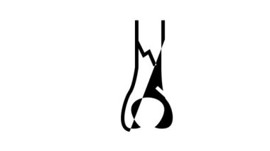 crack kemik hastalığı çizgi simgesi canlandırması