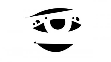 Blepharitis hastalığı, göz küresi çizgisi ikonu canlandırması