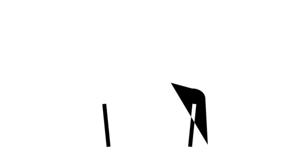 Cilt kızarıklığı çizgi simgesi canlandırması — Stok video