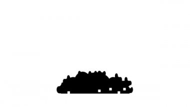 Tıbbi toz farmasötik üretim glyph simgesi animasyonu