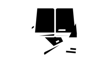 Kitap okumak boş zaman simge animasyonu