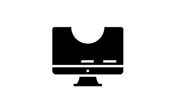 Test animazione icona glyph produzione semiconduttori — Video Stock