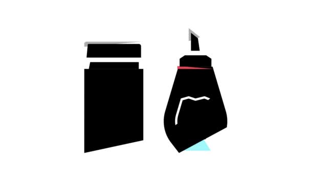 Cinnamon and sugar bottle color icon animation — Stock Video