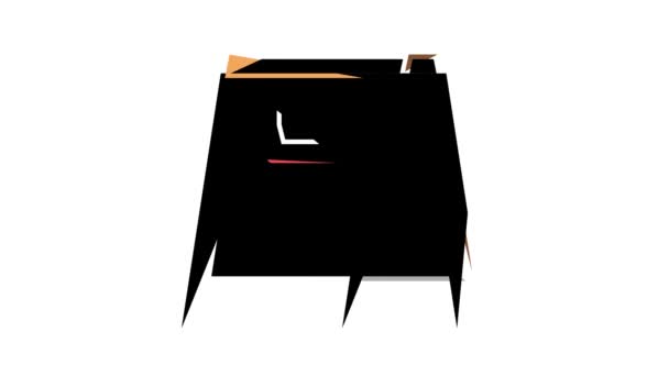 Venkovní menu deska kavárna barva ikona animace — Stock video