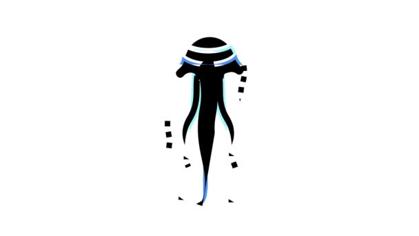 Medúzy oceán barva ikona animace — Stock video