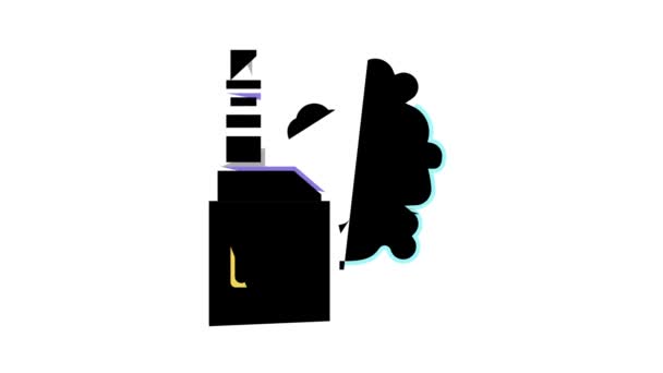 Vaporrauchen Farbe Symbol Animation — Stockvideo