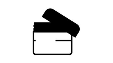 Kuru cilt tedavisi için hindistan cevizi yağı simgesi canlandırması