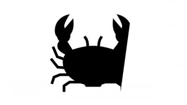 yengeç okyanusu çizgi simgesi canlandırması