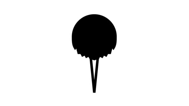 Arthropod horseshoe crab ocean line icon animation — Stock Video