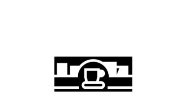 Kahve Kafe sembolü animasyonunda tatlı gösterisi.