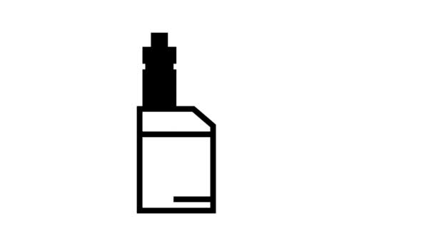 Vape rook lijn pictogram animatie — Stockvideo