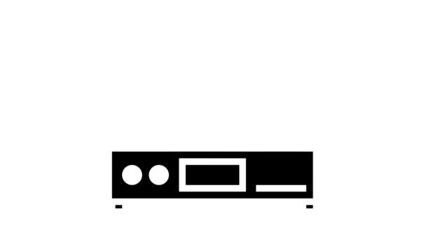 Dispositivo macinacaffè glyph icona animazione — Video Stock