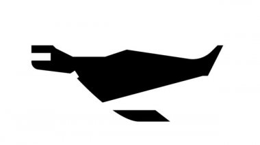 Uçak uçuş okulu simge canlandırması