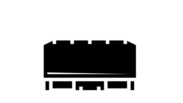 Chalet casa glyph icona animazione — Video Stock