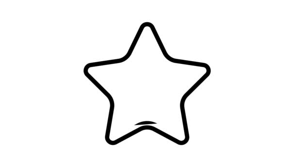 Estrella océano glifo icono de animación — Vídeos de Stock