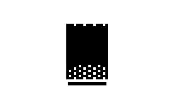 Filtro de animação ícone de glifo de fumaça — Vídeo de Stock