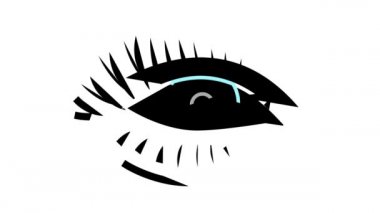 takma kirpiklerin renk simgesi canlandırması