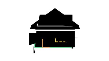 İnşaat moteli renk simgesi canlandırması