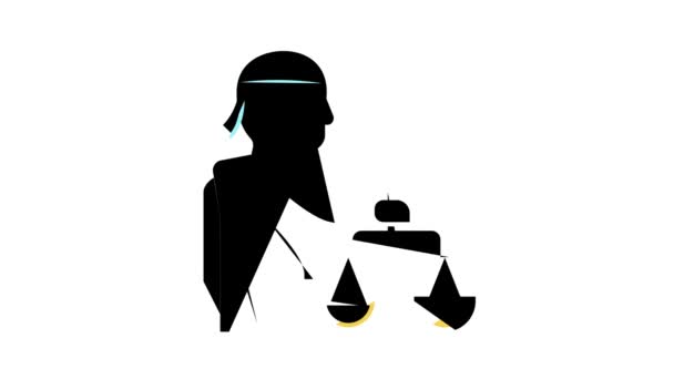 justitia törvény szín ikon animáció
