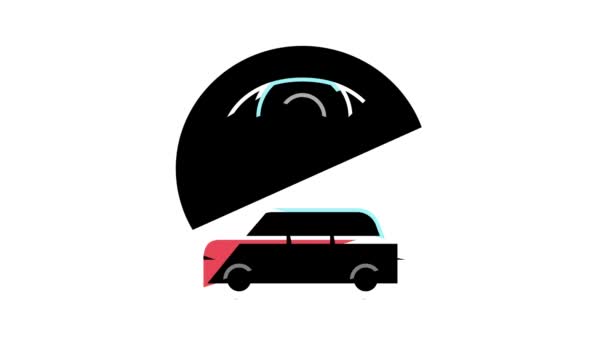 Animace ikon sledování barev vozidla — Stock video