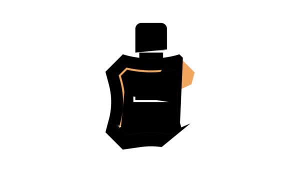 Cologne perfume after shaving color icon animation — Stock Video