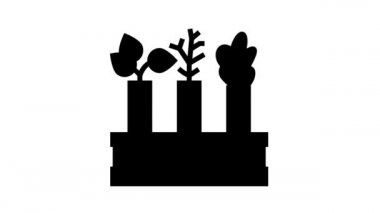 Laboratuvar bitkisel gelişim fizyoterapi çizgi canlandırması