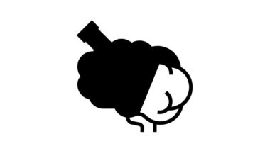 Beyin çizgisi simgesi canlandırmasında enjeksiyon