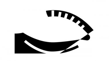 Doğal kadın, kabartma ikon animasyonunu kirpikliyor