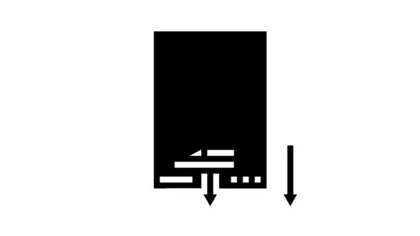 perdokumentum glyph ikon animáció